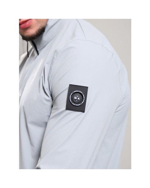 Marshall Artist Gray Monument Lennox Quarter Zip Track Top for men
