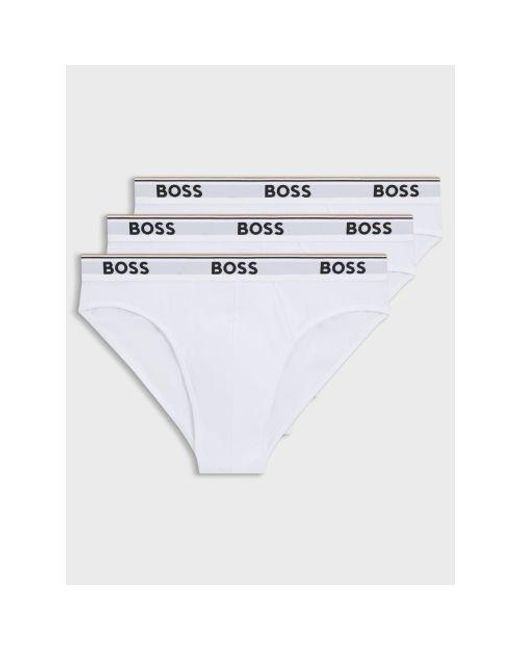 Boss White 3-Pack Power Brief for men