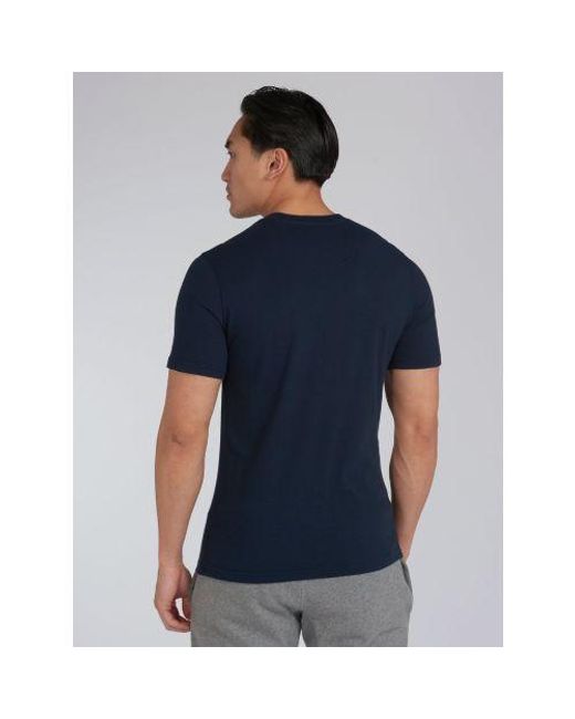Barbour Blue International Small Logo T-Shirt for men