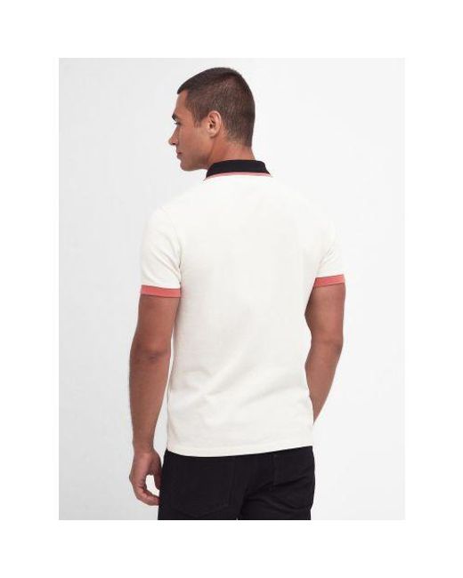 Barbour White Dove Howall Polo Shirt for men