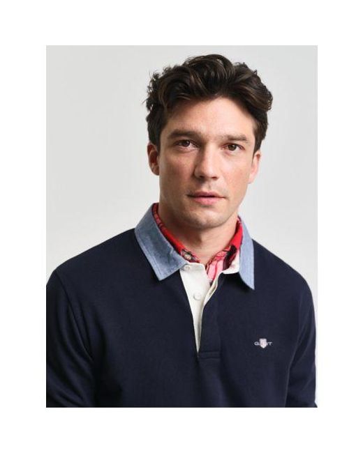 Gant Blue Evening Chambray Heavy Rugger for men