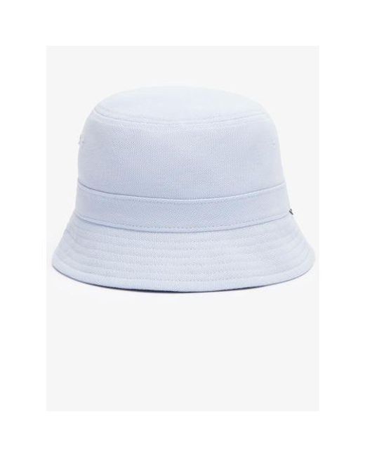 Lacoste White Phoenix Organic Cotton Bucket Hat for men