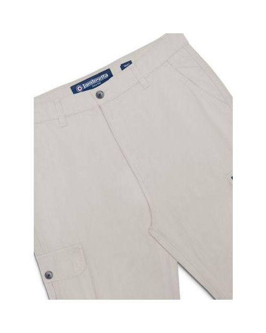 Lambretta Gray Oatmeal Cargo Short for men