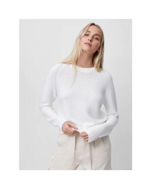 French Connection White Summer Lilly Mozart Crew Neck Jumper