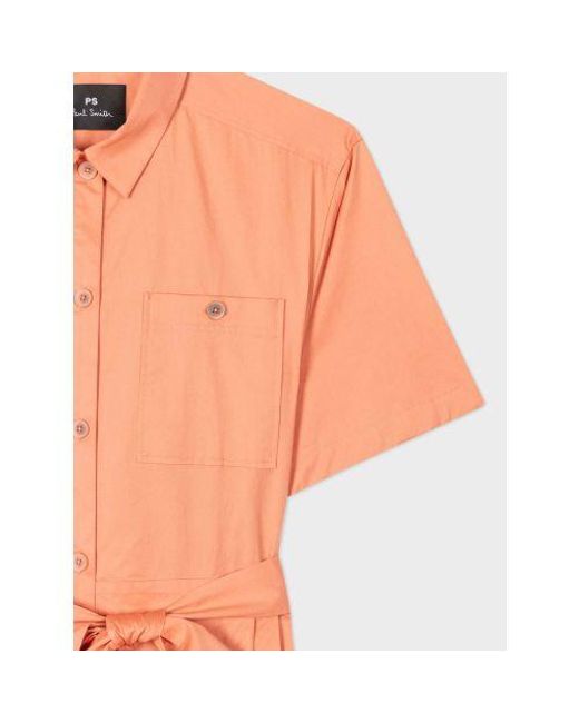 Paul Smith Orange Button-Up Playsuit