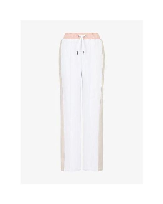 Armani Exchange White Optic Branded Trousers