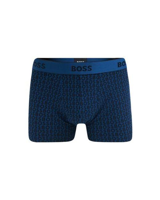 Boss Blue Assorted 3-Pack 2D Logo Trunk for men