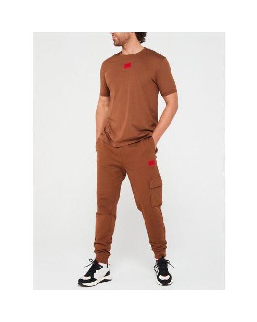 HUGO Brown Rust Copper Diragolino212 T-Shirt for men