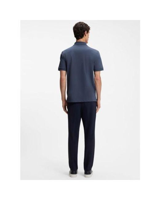 Boss Blue Dark Pallas Short Sleeve Polo Shirt for men