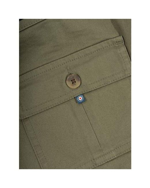 Lambretta Green Khaki Cargo Short for men
