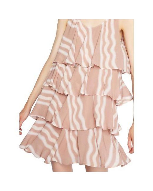 ARMANI EXCHANGE Pink Brush Faded Waves Branded Dress