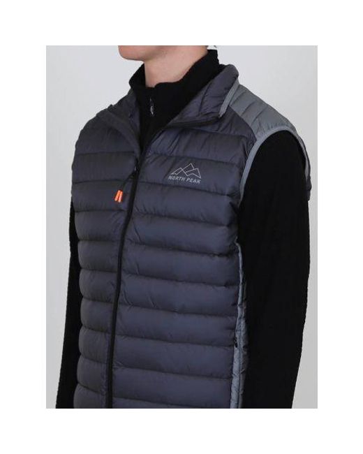 North Peak Blue Charcoal Trail Gilet for men
