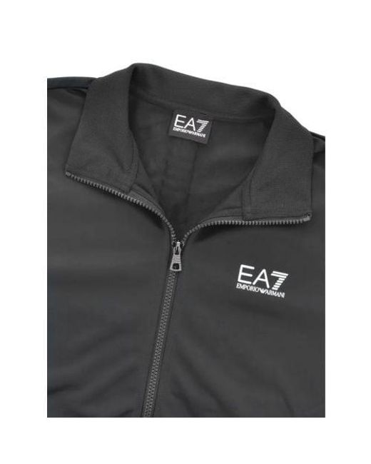 EA7 Black Logo Tracksuit for men