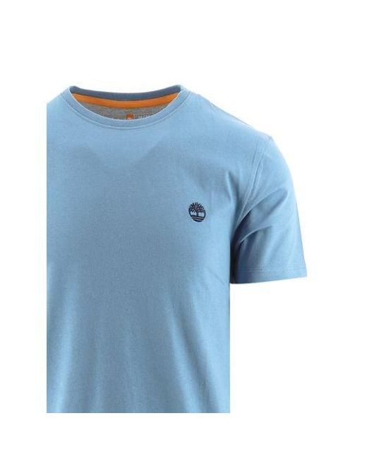 Timberland Blue Skyway Dunstan River Logo T-Shirt for men
