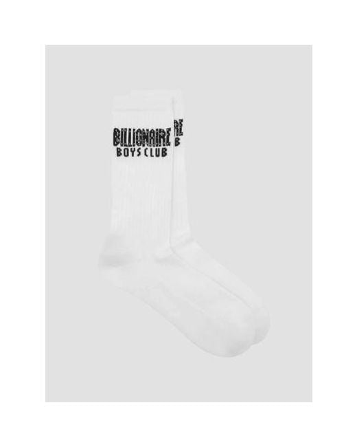 BBCICECREAM White Straight Logo Sock for men
