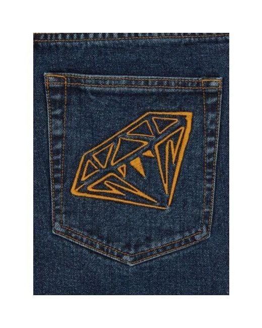 BBCICECREAM Blue Diamonds & Dollars Embroidered Jean for men