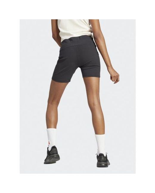 Adidas Blue Ribbed Bike Short