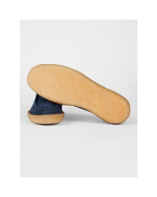 Paul Smith Blue Very Dark Suede Buster Shoe for men
