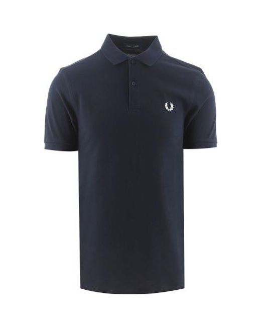 Fred Perry Blue Plain Polo Shirt for men