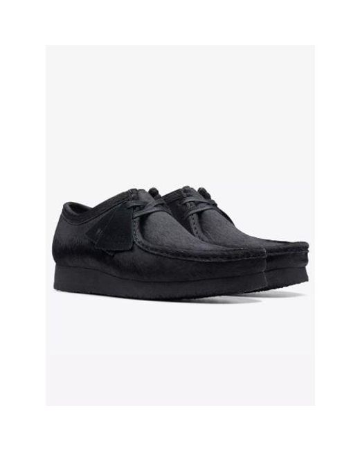 Clarks Black Hair On Wallabee Shoe for men