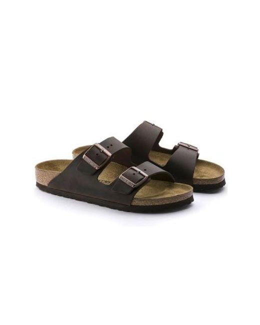 Birkenstock Brown Habana Arizona Oiled Leather Sandal for men