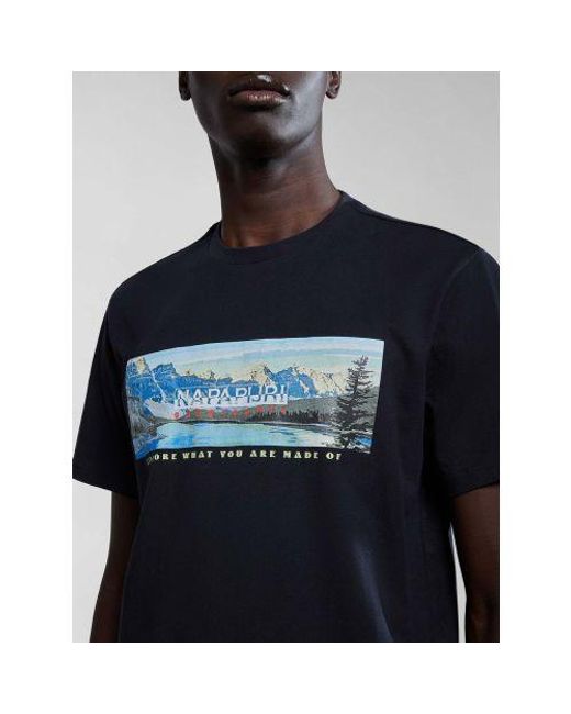 Napapijri Blue S-Canada T-Shirt for men