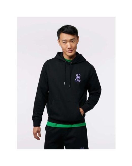 Psycho Bunny Black Chicago Hd Dotted Hoodie for men