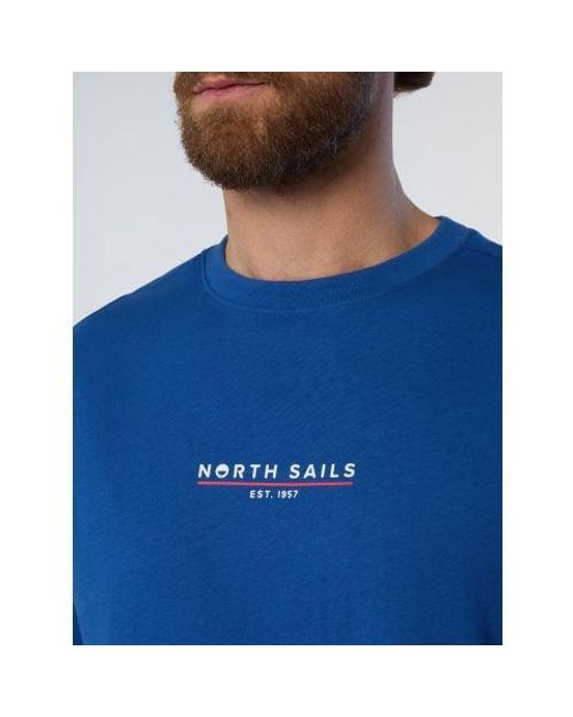 North Sails Blue Surf Comfort Fit T-Shirt for men