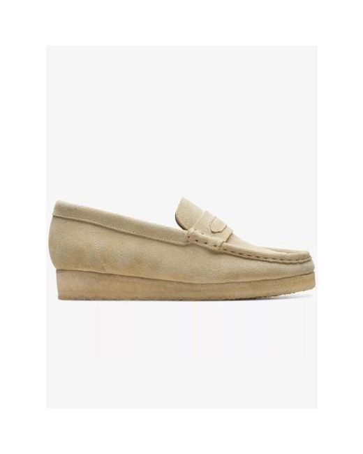 Clarks Natural Maple Suede Wallabee Loafer
