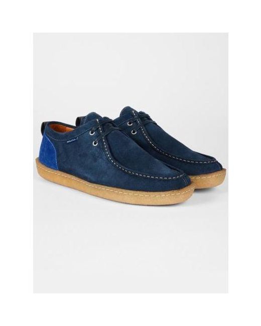 Paul Smith Blue Very Dark Suede Buster Shoe for men