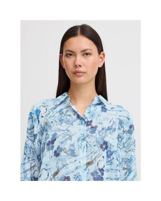 Ichi Blue Multi Art Ihneally Shirt