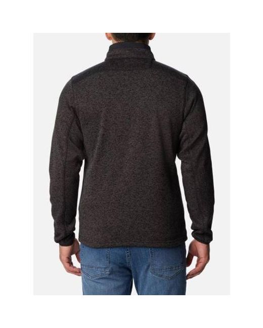 Columbia Black Heather Sweater Weather Half Zip Fleece for men
