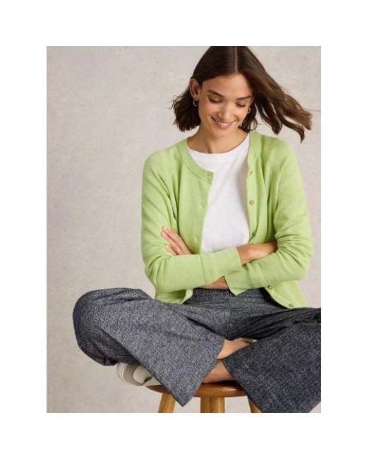 White Stuff Green Bright Lulu Cardigan