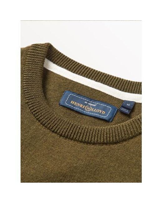 Henri Lloyd Green Light Henri Crew Neck Jumper for men