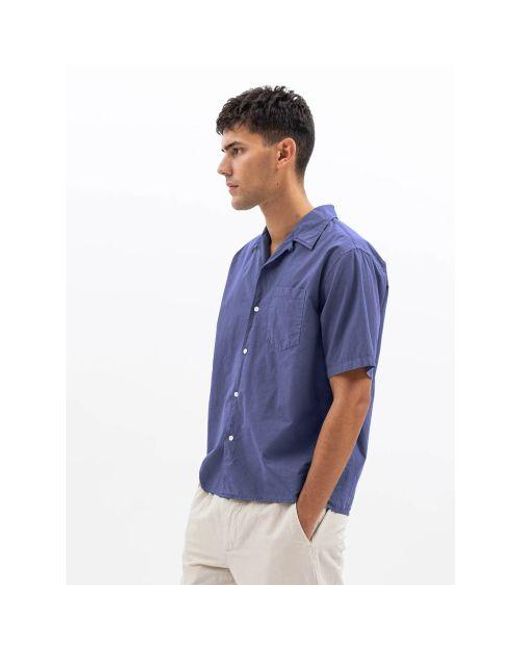 Norse Projects Blue Calcite Carsten Tencel Shirt for men