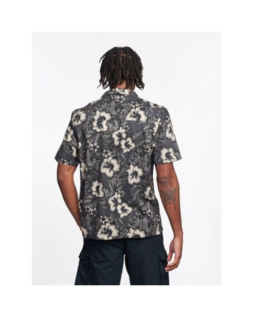Penfield Black Hawaiian Short Sleeve Shirt for men