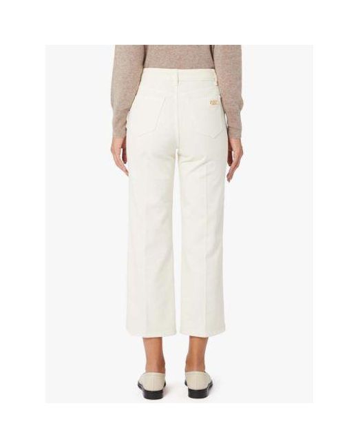 Michael Kors White Bone Crop Flare Jean