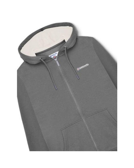 Lambretta Gray Iron Full Zip Hoodie for men