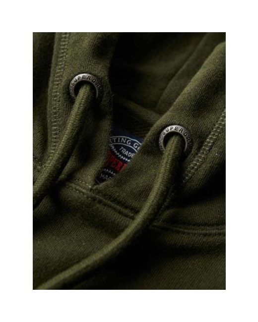 Superdry Green Surplus Goods Embroidered Vintage Logo Hoodie for men