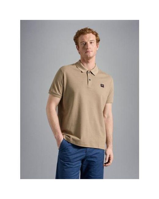 Paul & Shark Multicolor Khaki Knitted Cotton Webbing Polo Shirt for men