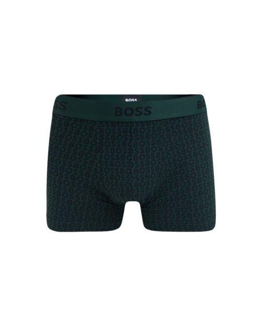 Boss Blue Assorted 3-Pack 2D Logo Trunk for men