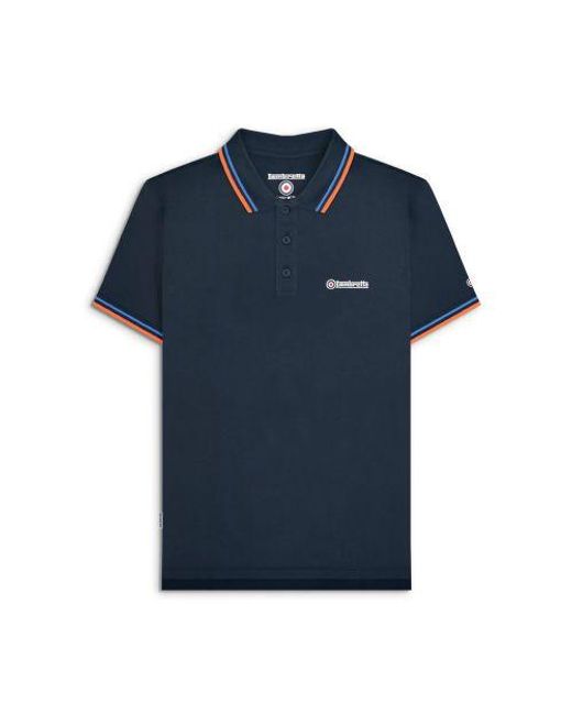 Lambretta Blue Twin Tipped Polo Shirt for men