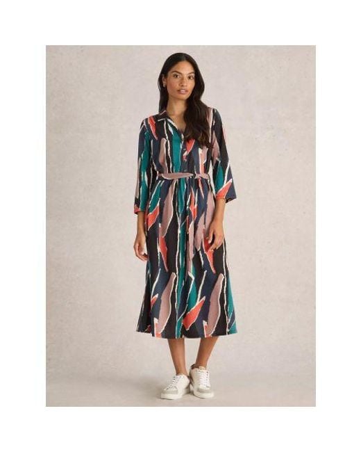 White Stuff Black Multicolour Ava Jersey Dress
