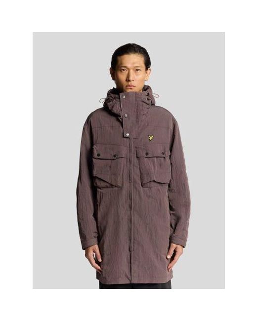 Lyle & Scott Brown Espresso Guard Parka for men