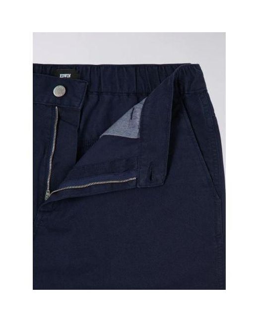 Edwin Blue Maritime Garment Dyed Gangis Short for men