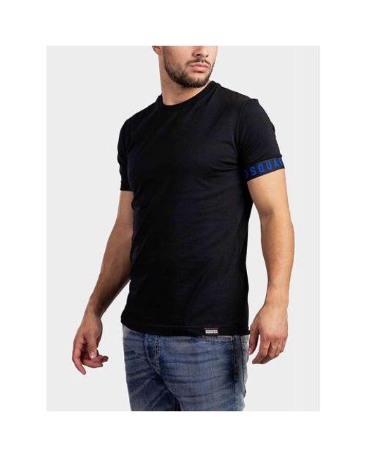 DSquared² Black Brilliant Technicolor T-Shirt for men