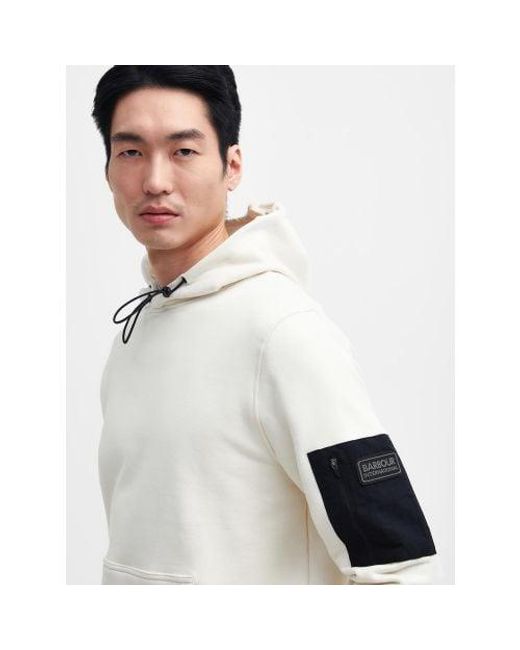 Barbour White Dove Tempo Hoodie for men