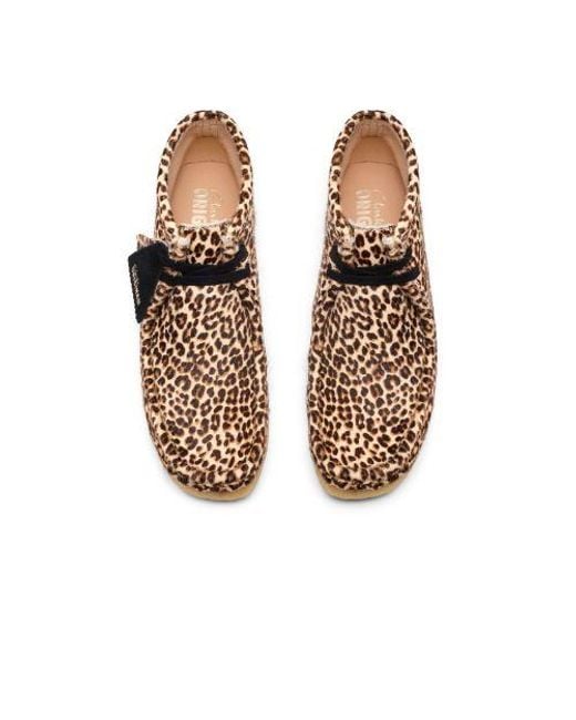 Clarks Brown Leopard Print Wallabee Boot