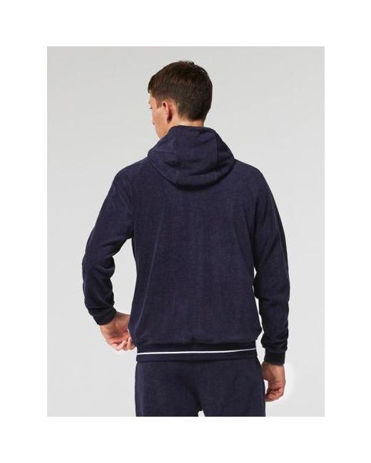 Lacoste Blue Hooded Lounge Top for men