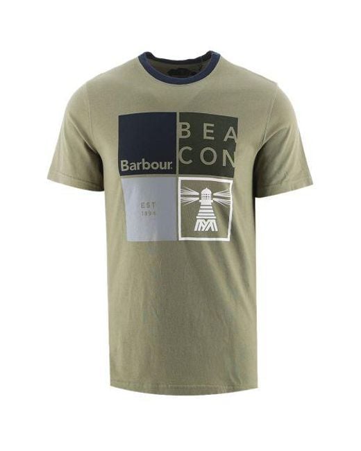 Barbour Green Light Moss Quin T-Shirt for men